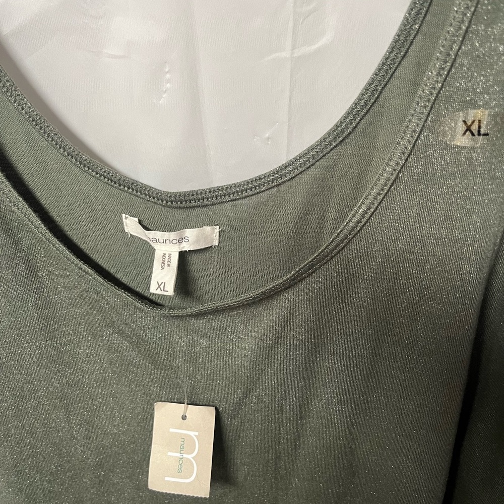 Maurices Shimmering Olive Tank Top - Picture 2 of 4